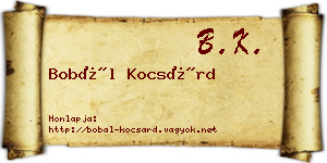 Bobál Kocsárd névjegykártya